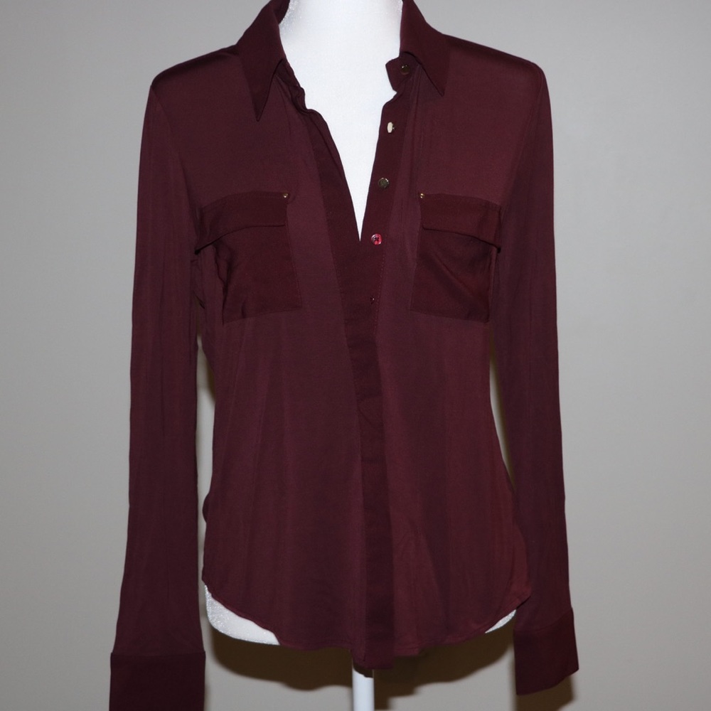 Maroon work blouse